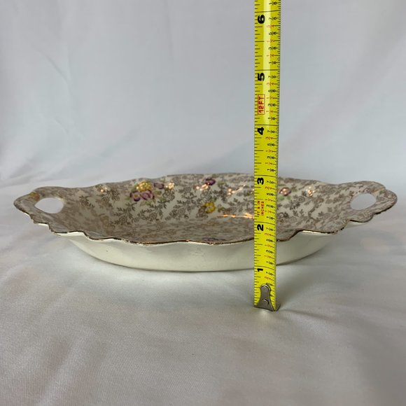 Vintage James Kent Pearl Delight Trinket Bowl Duchess Gold Trim - Picture 12 of 13